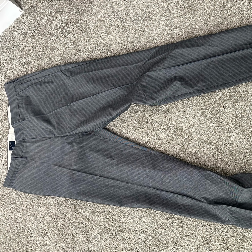 J. Crew Men's Charcoal Pinstripe Dress Pants